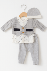 Baby 3Pcs Shirt & Pajama Set KDC 066